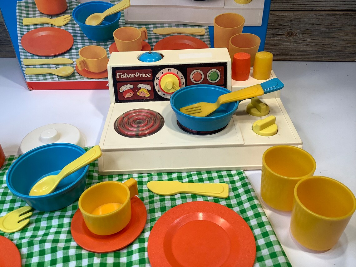 Vintage Fisher Price Kitchen Set With Box 1979 - Etsy