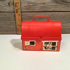 Vintage Fisher Preis rote Lunchbox 1962