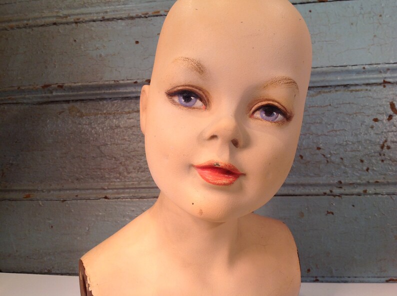 Vintage Child Mannequin Head of the 60s Etsy