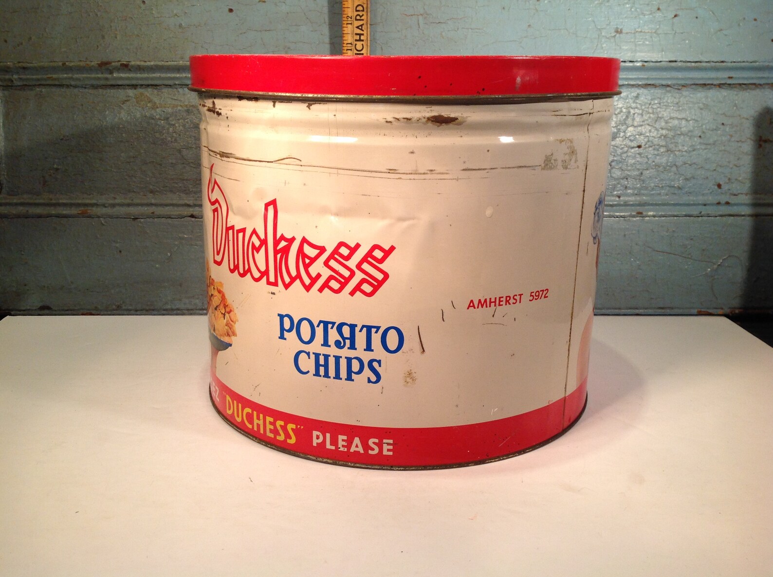 Vintage Duchess Potatos Chip Tin Can 50' Etsy