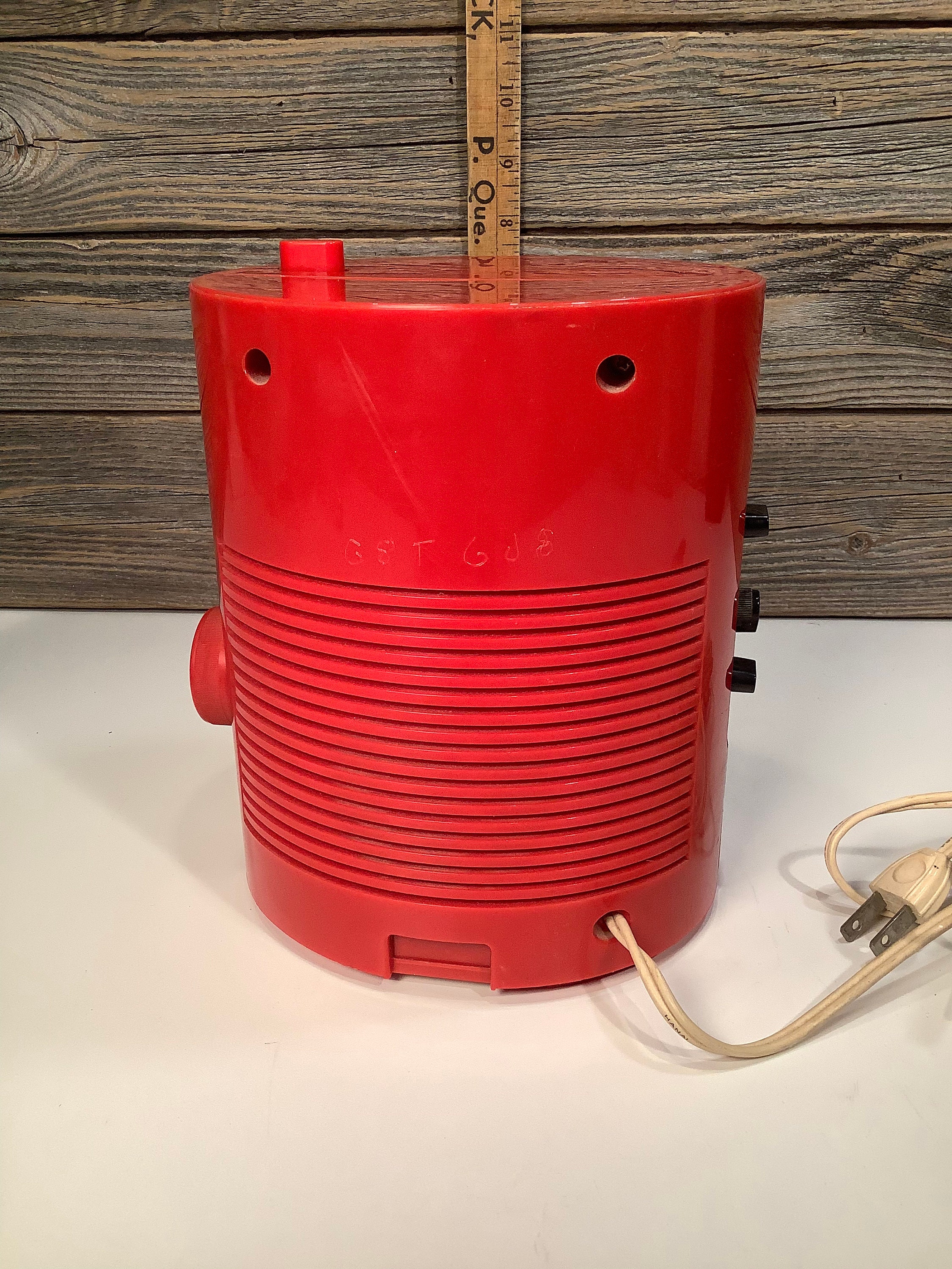 Vintage Toshiba red flip clock radio 70' Etsy