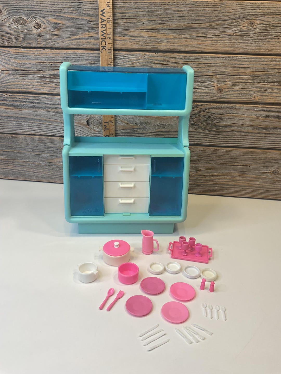 Buffet Et Desserte Vintage Barbie Mattel - Meuble De Maison De Poupée - Occasion, Pour Collectionneurs