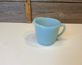 Vintage Fireking creamer blue delphite 50’