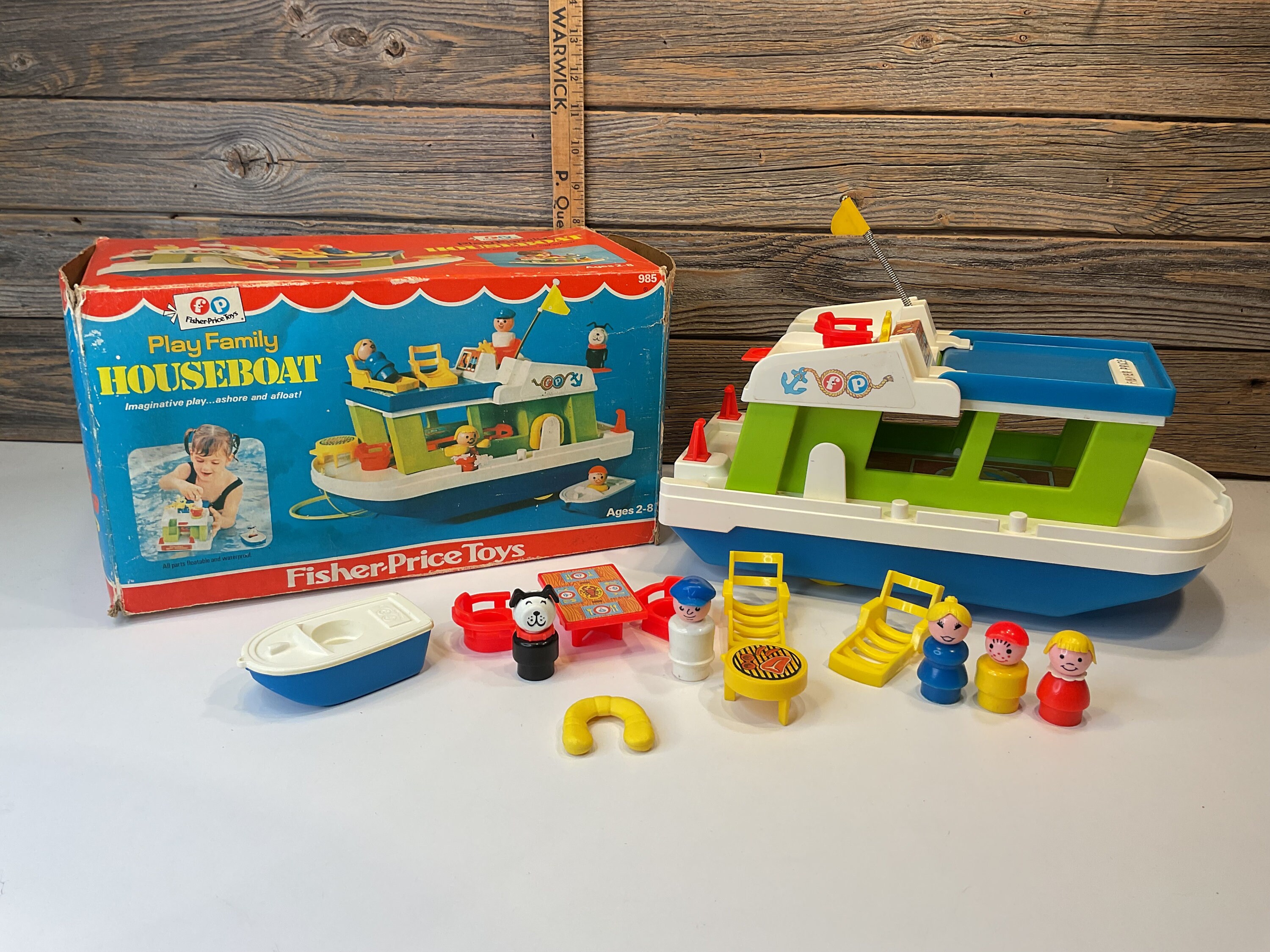 Vintage Fisher Price little people Happy Houseboat 1972