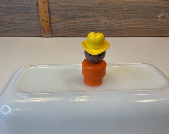 Vintage Fisher Price little people orange cowboy 80'