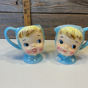 Miss Cutie Pie Blue Cream & Sugar/ Napco 1950 Miss Cutie Pie Miss Cutie Pie Blue Cream & Sugar/ Napco 1950 Miss Cutie Pie