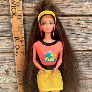 Vintage Mattel Barbie brunette Glitter Hair 1993