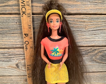 Vintage Mattel Barbie brunette Glitter Hair 1993