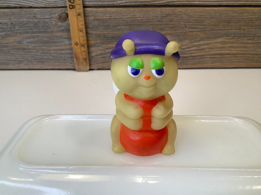 Figurine Vintage Luciole Playskool Glo Friends Sauterelle Bonnet Orange