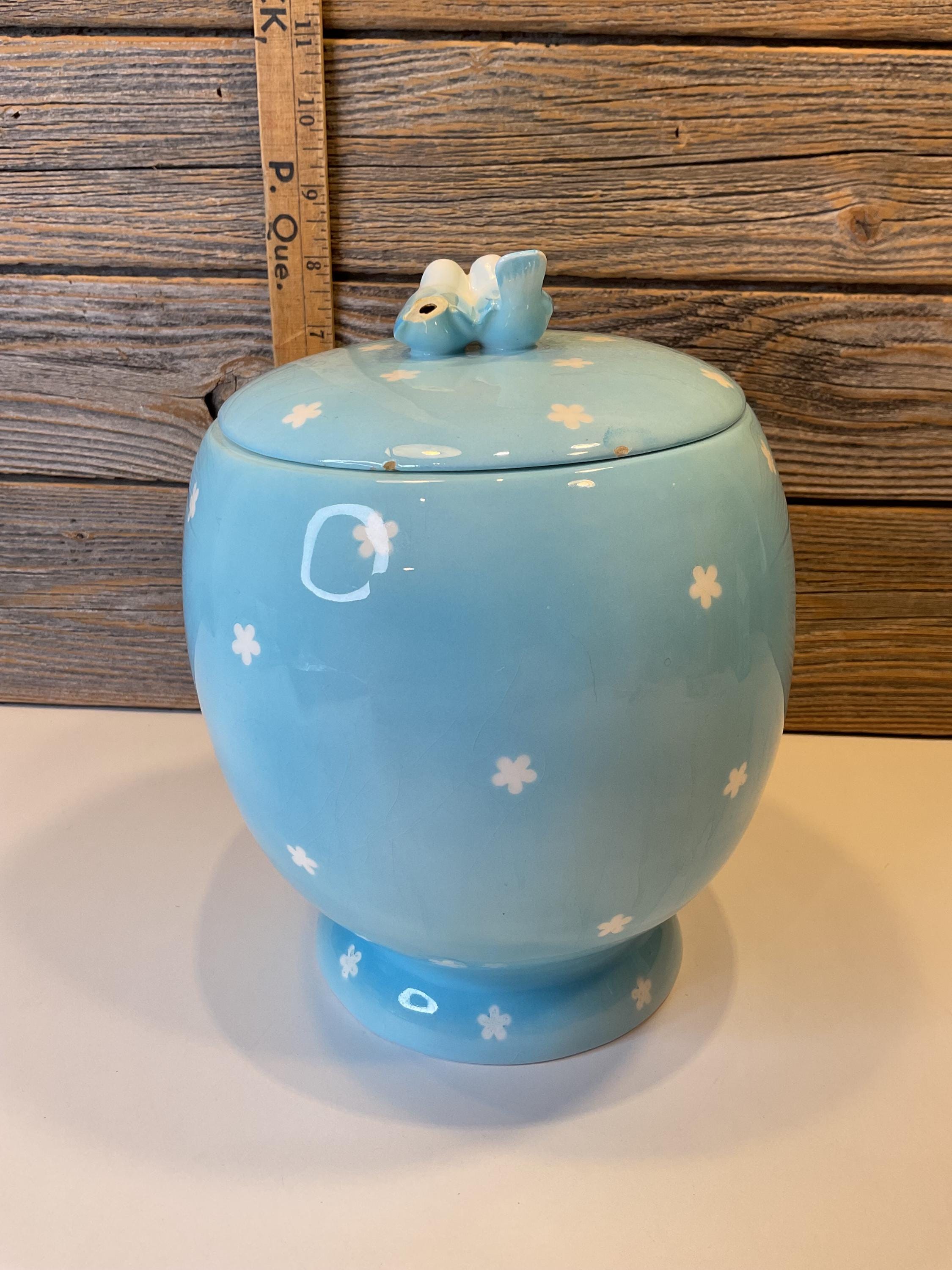 Vintage Napco Cookie Jar Miss Cutie Pie Blue 50' - Etsy
