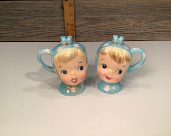 Vintage - Napco - Miss Cutie Pie - Salt and Pepper Shakers Set - Etsy