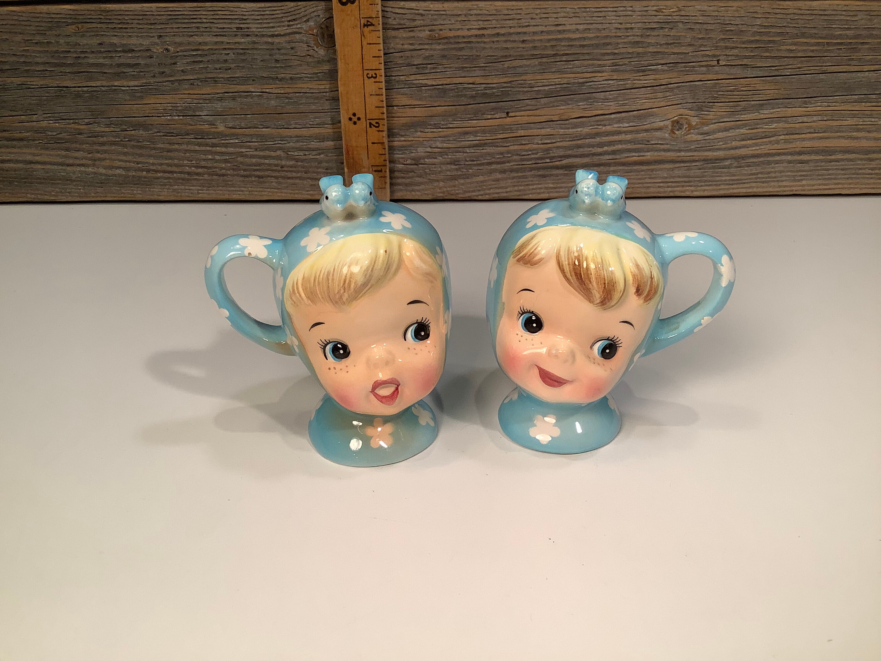 Vintage Napco Shakers Miss Cutie Pie Blue 50' - Etsy Israel