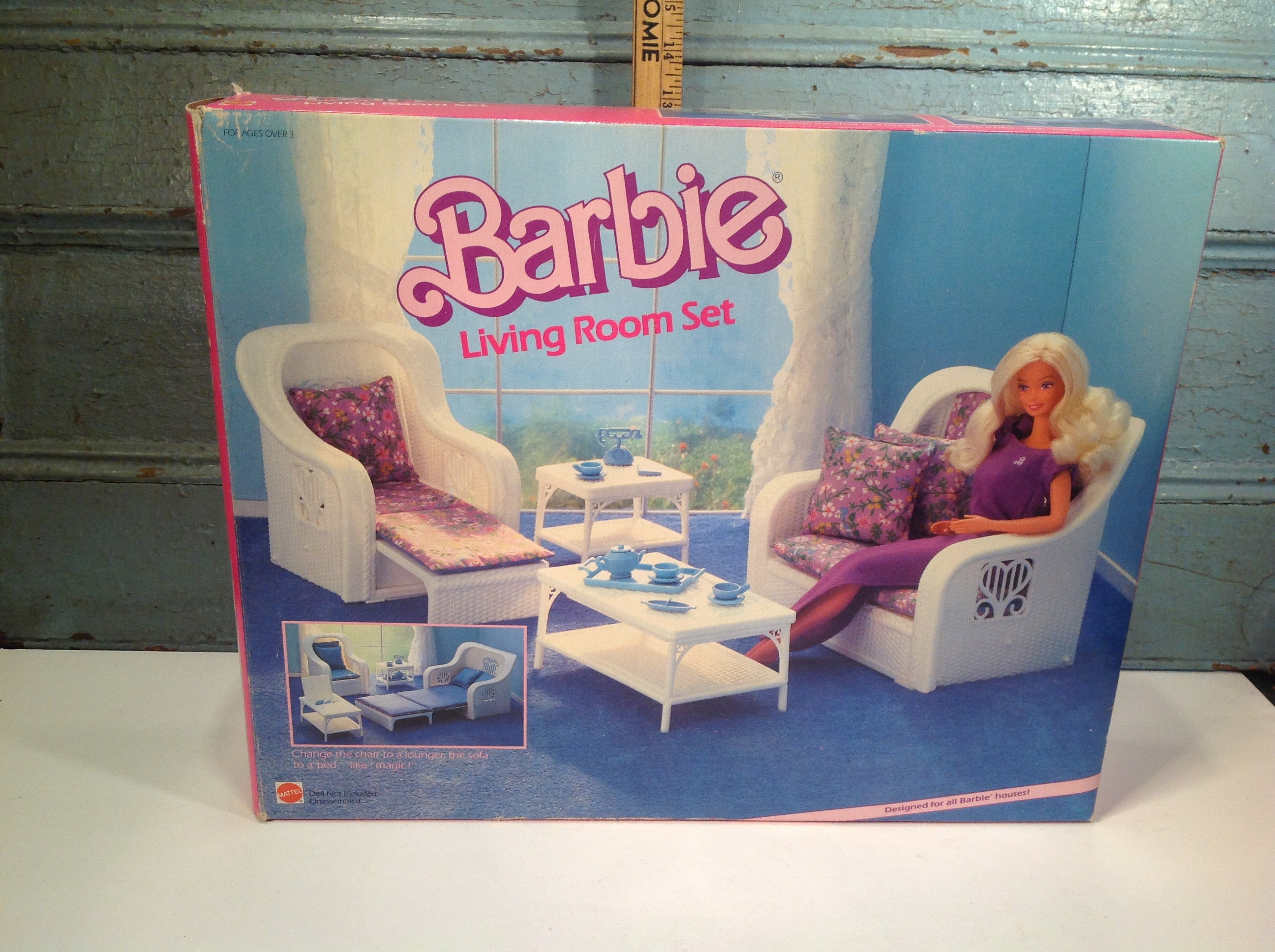 vintage barbie living room