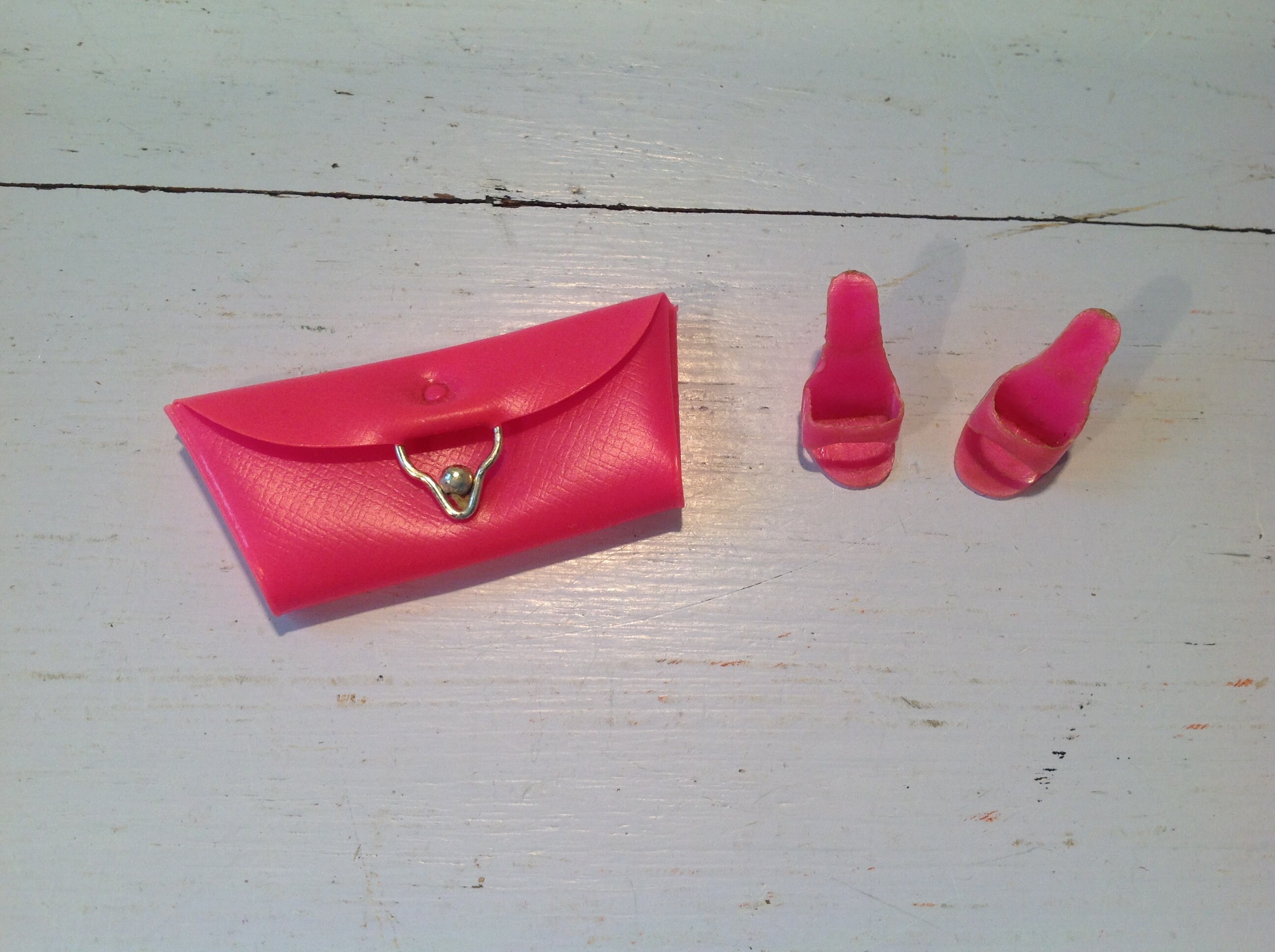 Vintage Barbie pink 60� shoes and bag Etsy