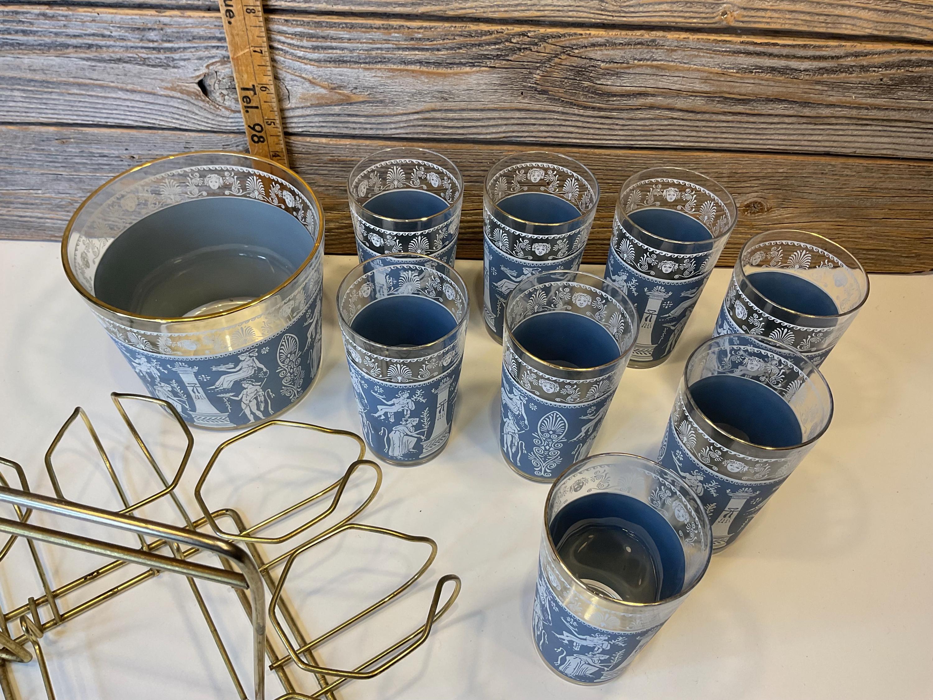 ヴィンテージ ジャネット グラス セット ウェウッド ブルー - Etsy 日本