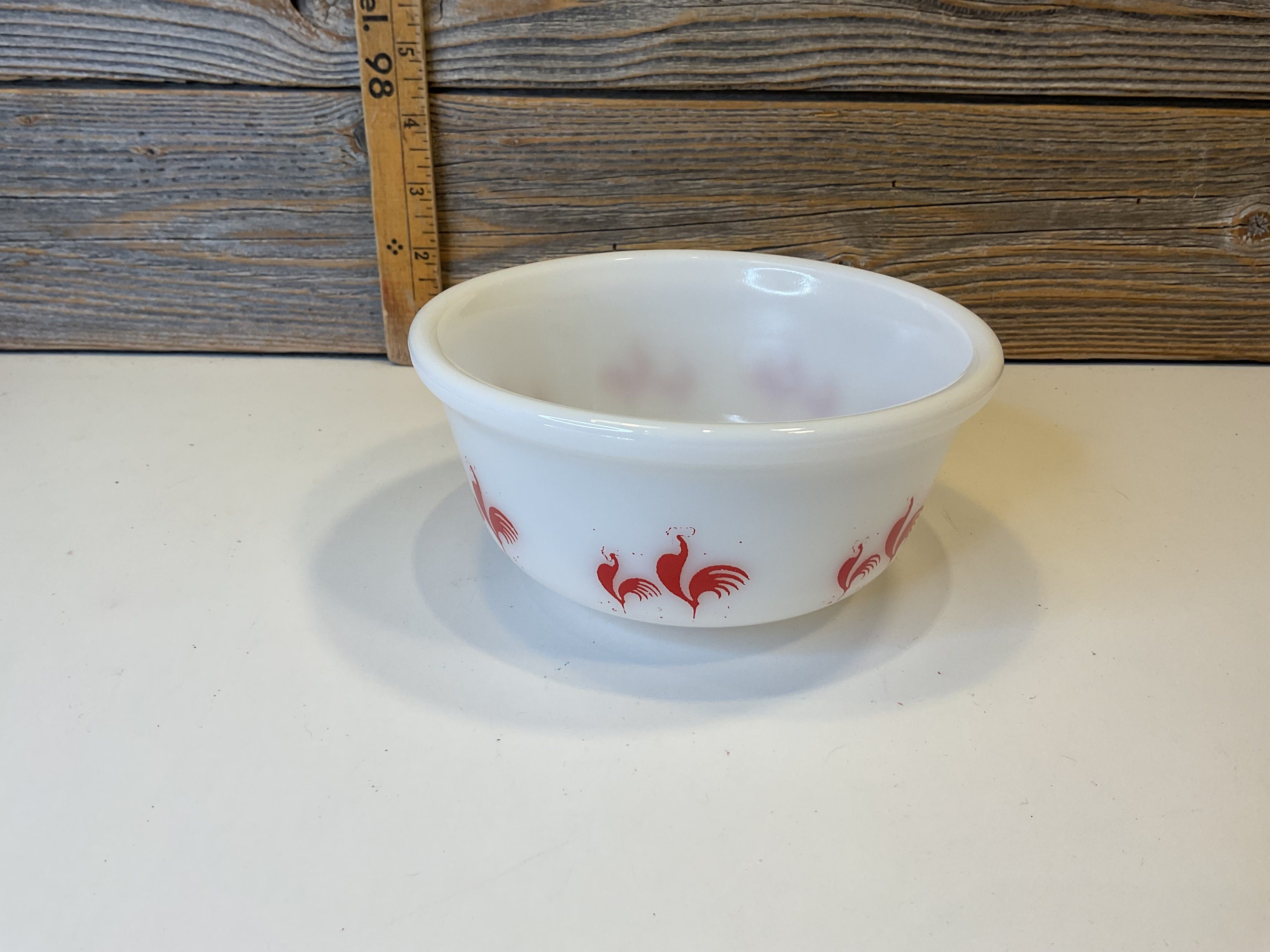 Vintage Hazel Atlas Bowl Red Rooster - Etsy