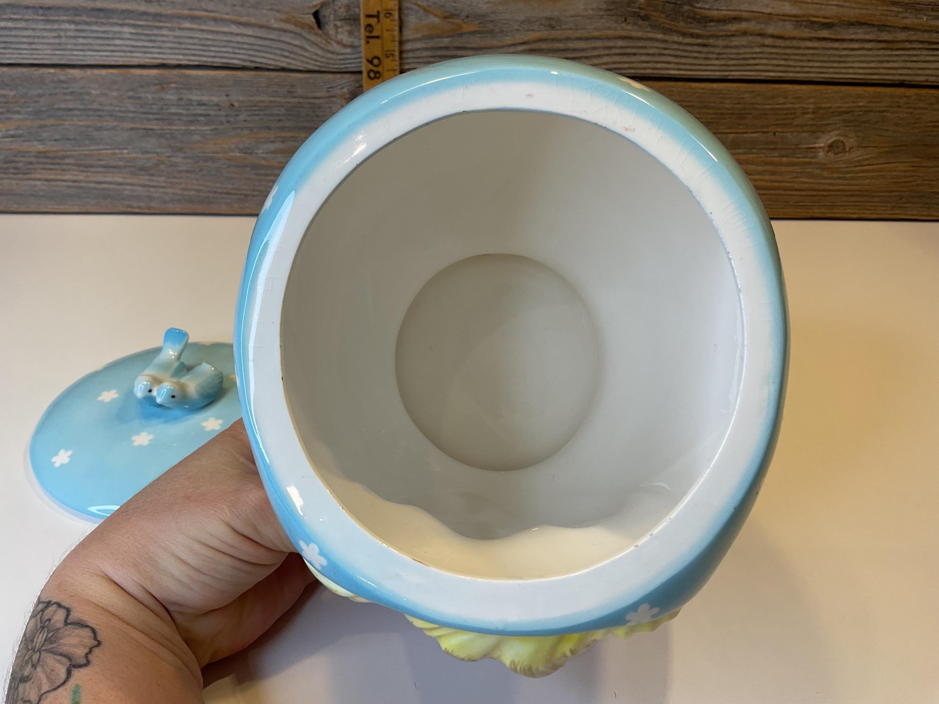 Vintage Napco Cookie Jar Miss Cutie Pie Blue 50' - Etsy