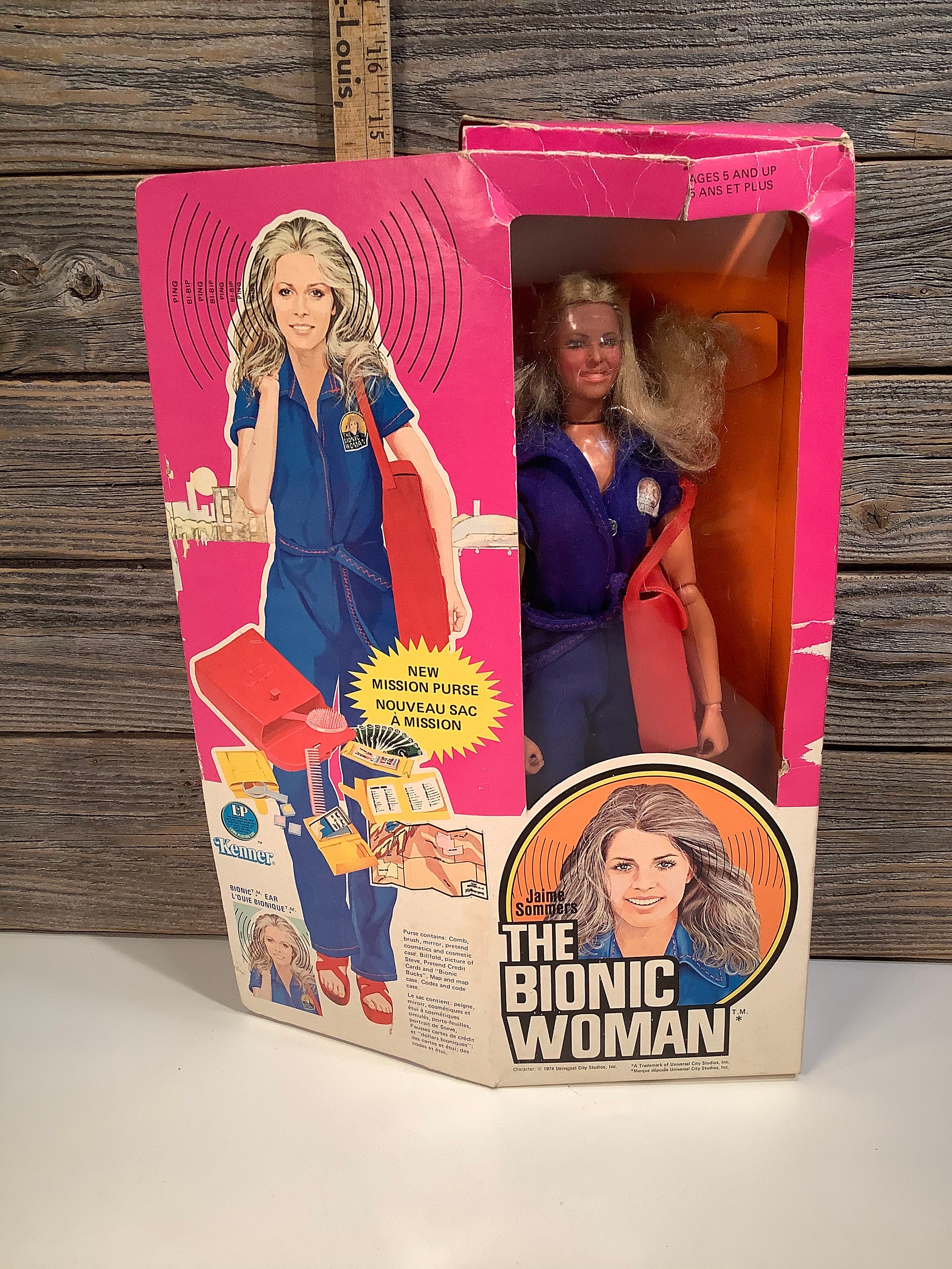 The Bionic Woman Sports Car & Doll Used As Is See
