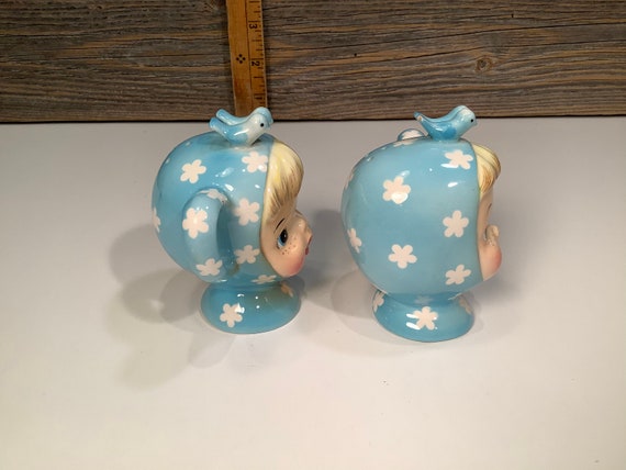 Vintage Napco Shakers Miss Cutie Pie Blue 50' - Etsy Israel