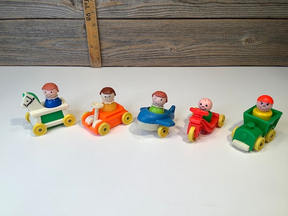 Vintage Fisher Price little people 5 kids vehicles ride 80 Etsy