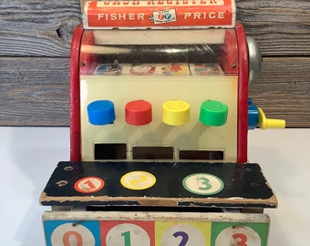 Antigua caja registradora Fisher Price 60’