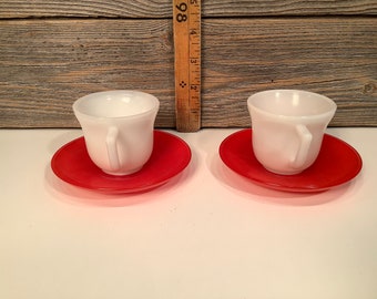ヴィンテージ ヘーゼルアトラス 子供用カップ＆ソーサー 2個セット 50