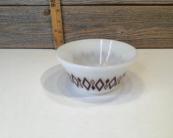 Vintage Federal brown diamonds bowl 60’