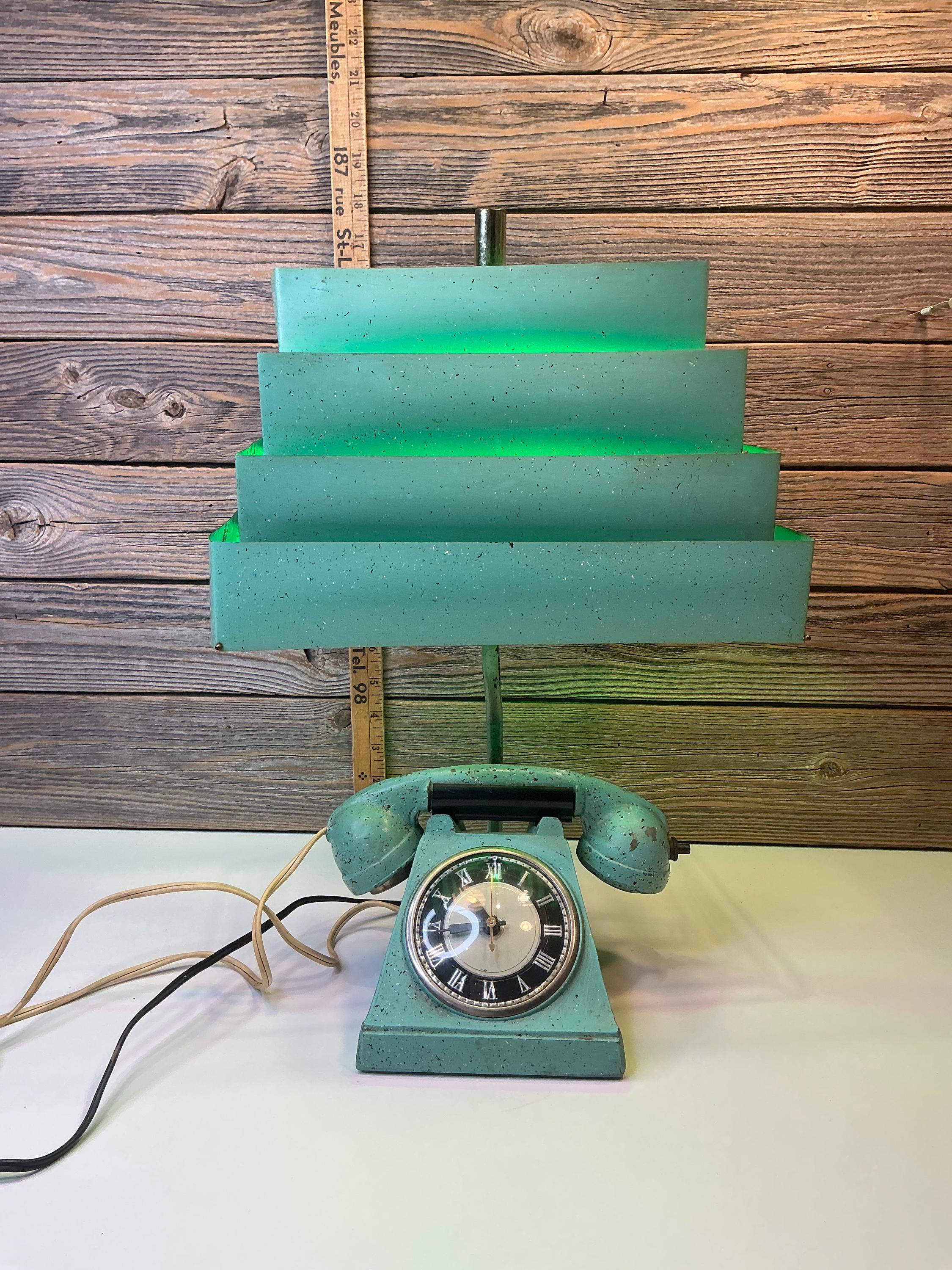 Old Trea Boye Lamp Phone, Clock and Lighter 50' - Etsy
