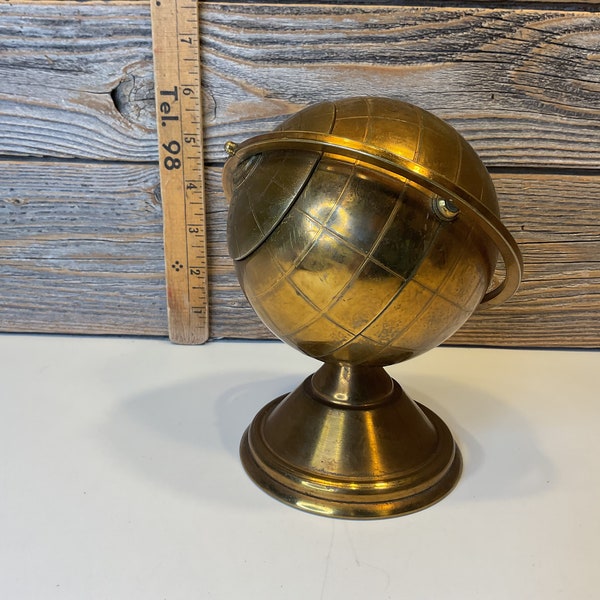 Vintage brass globe cigarette holder 60’