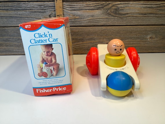 Vintage Fisher Price Click'n Clatter Car 1975 - Etsy