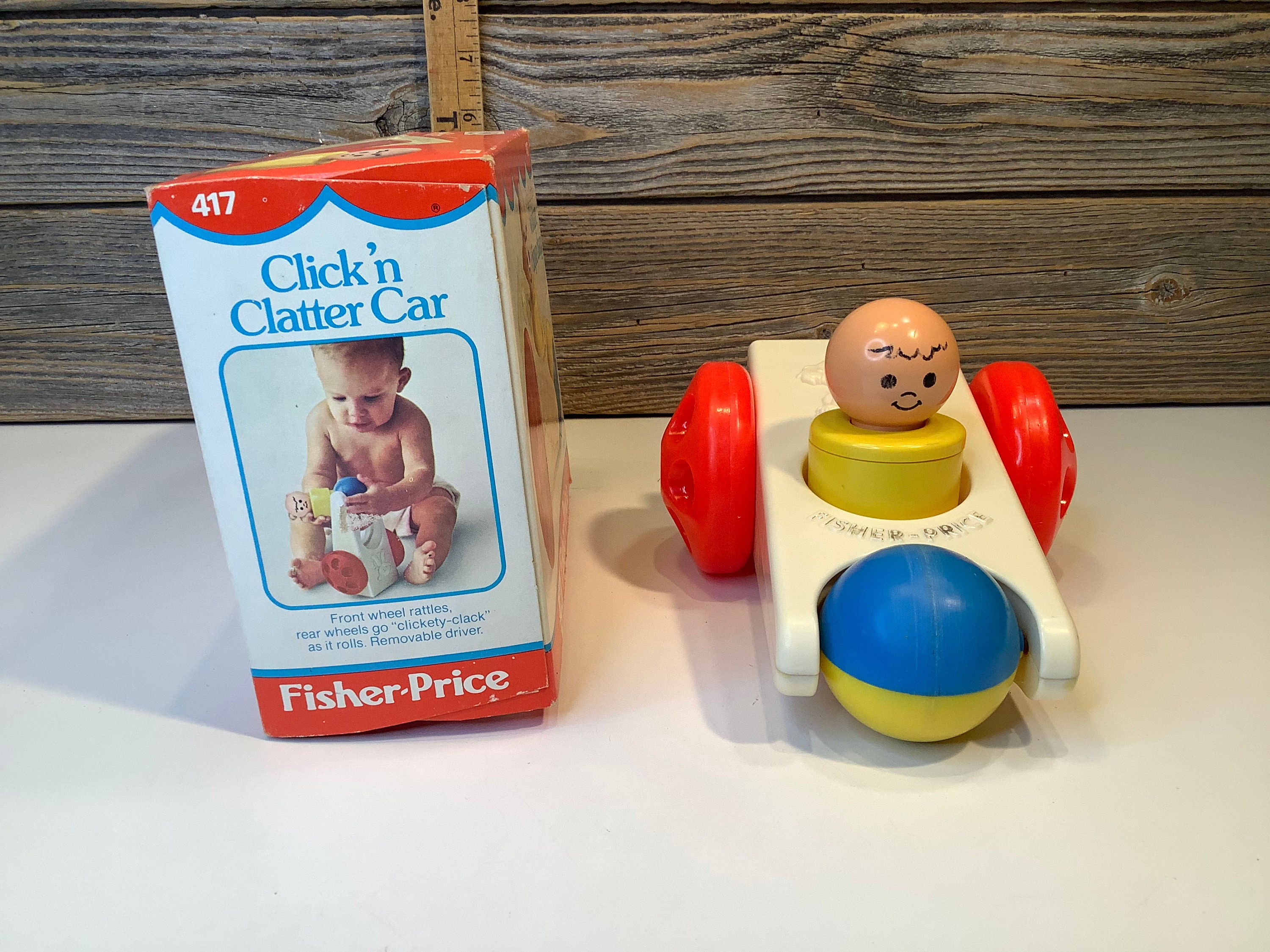 Vintage Fisher Price Click'n Clatter Car 1975 - Etsy