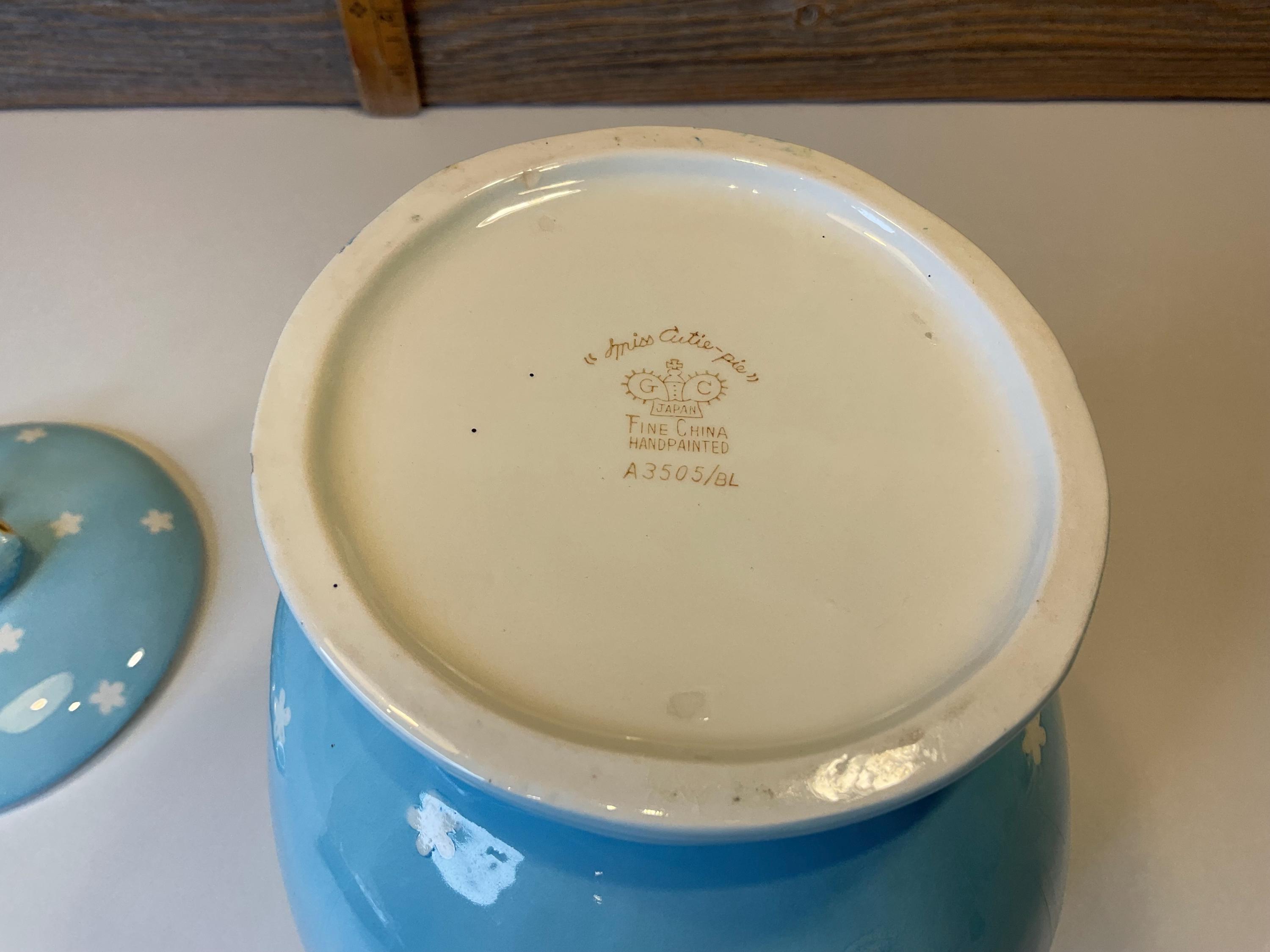 Vintage Napco Cookie Jar Miss Cutie Pie Blue 50' - Etsy