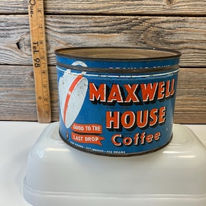 ビンテージ缶＊MAXWELL HOUSE Coffee ヴィンテージ マックスウェルハウス コーヒー缶 50フィート - Etsy 日本