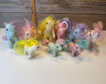 Vintage Hasbro my little pony lot of 9 80’