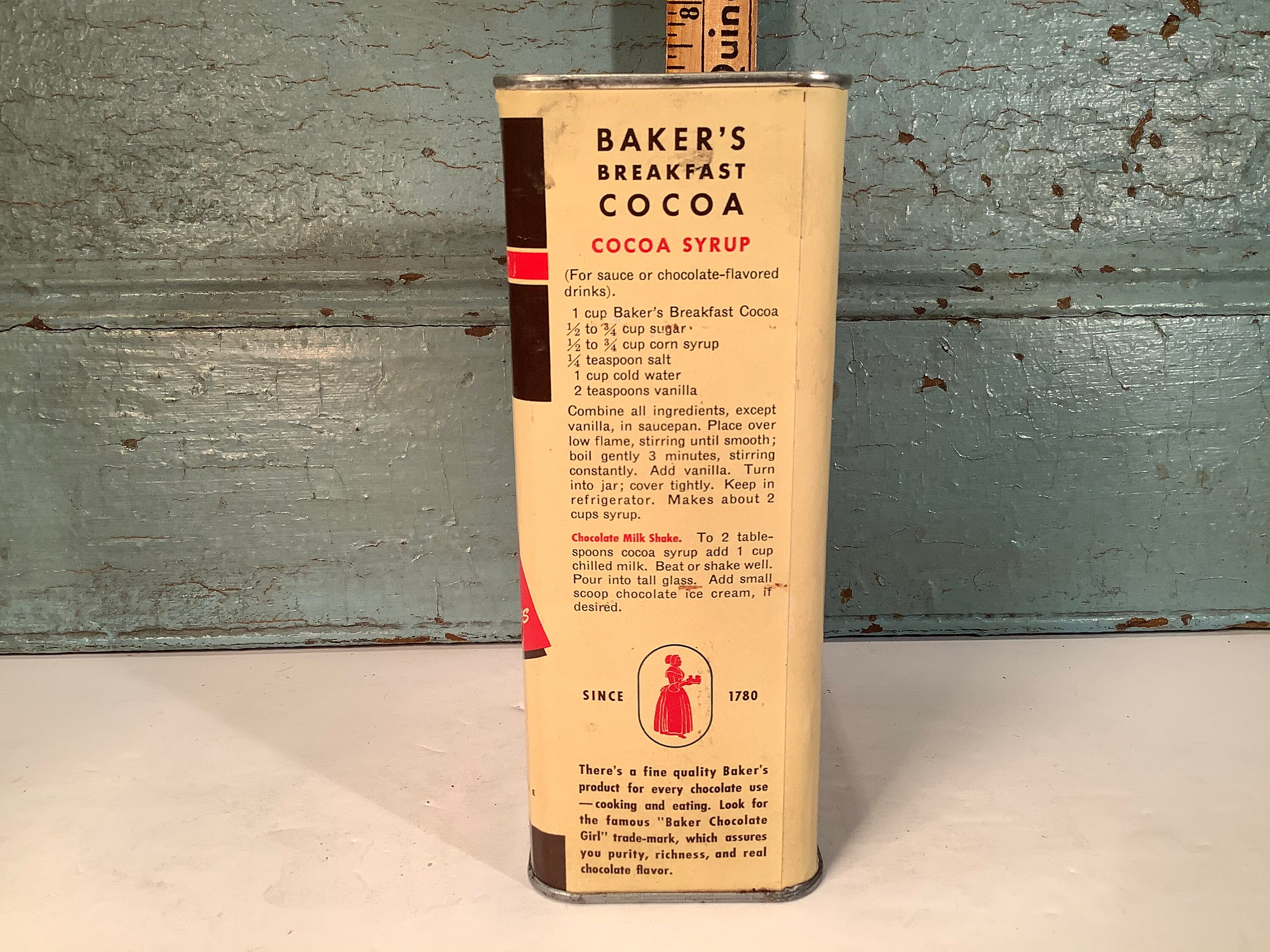 Vintage Baker's Cocoa Cardboard 50' - Etsy Canada