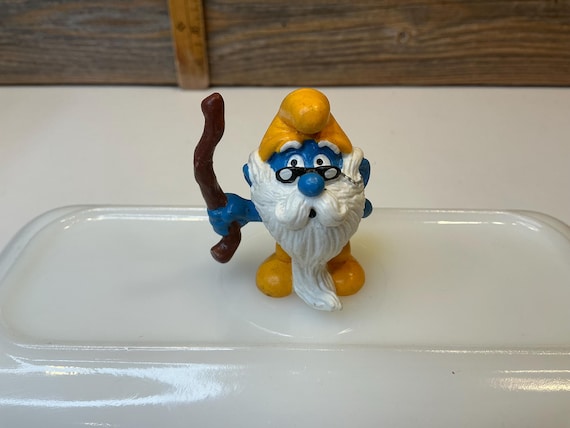 Vintage Smurf Grandpa PVC FIGURINE 80' - Etsy