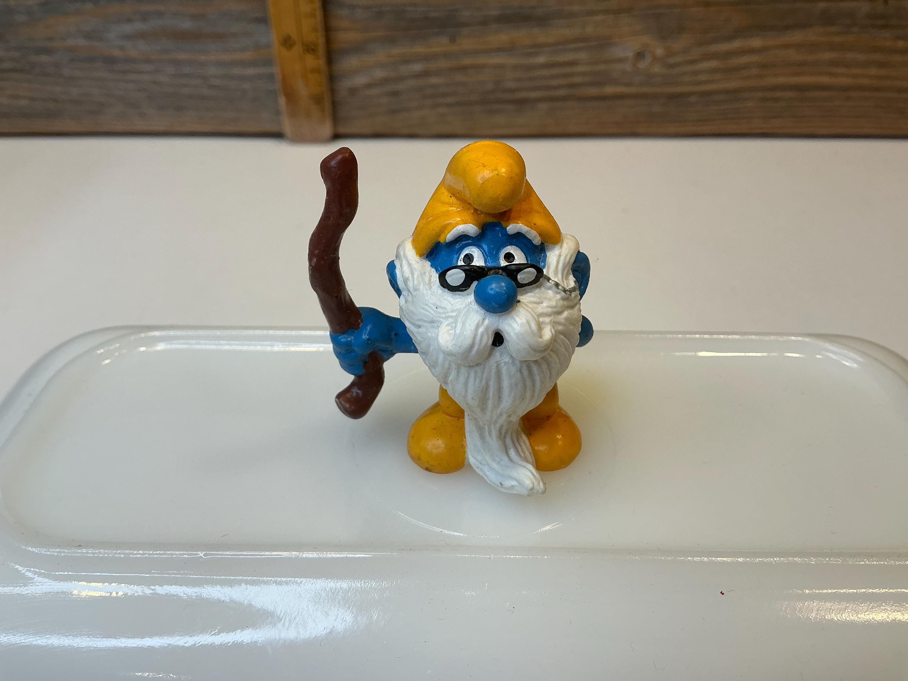 Vintage Smurf Grandpa PVC FIGURINE 80' - Etsy