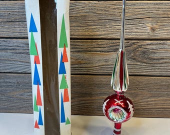 Vintage christmas tree top glass 60’