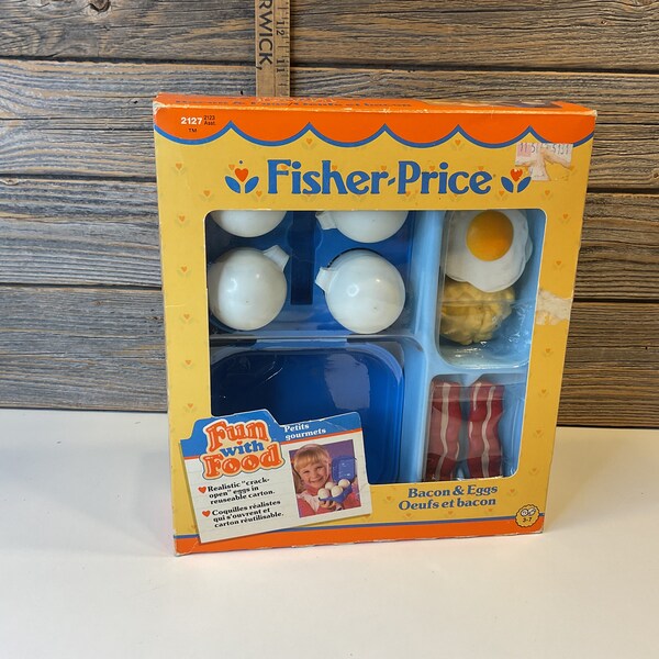 Vintage Fisher Price Fun with food eggs and bacon 1987