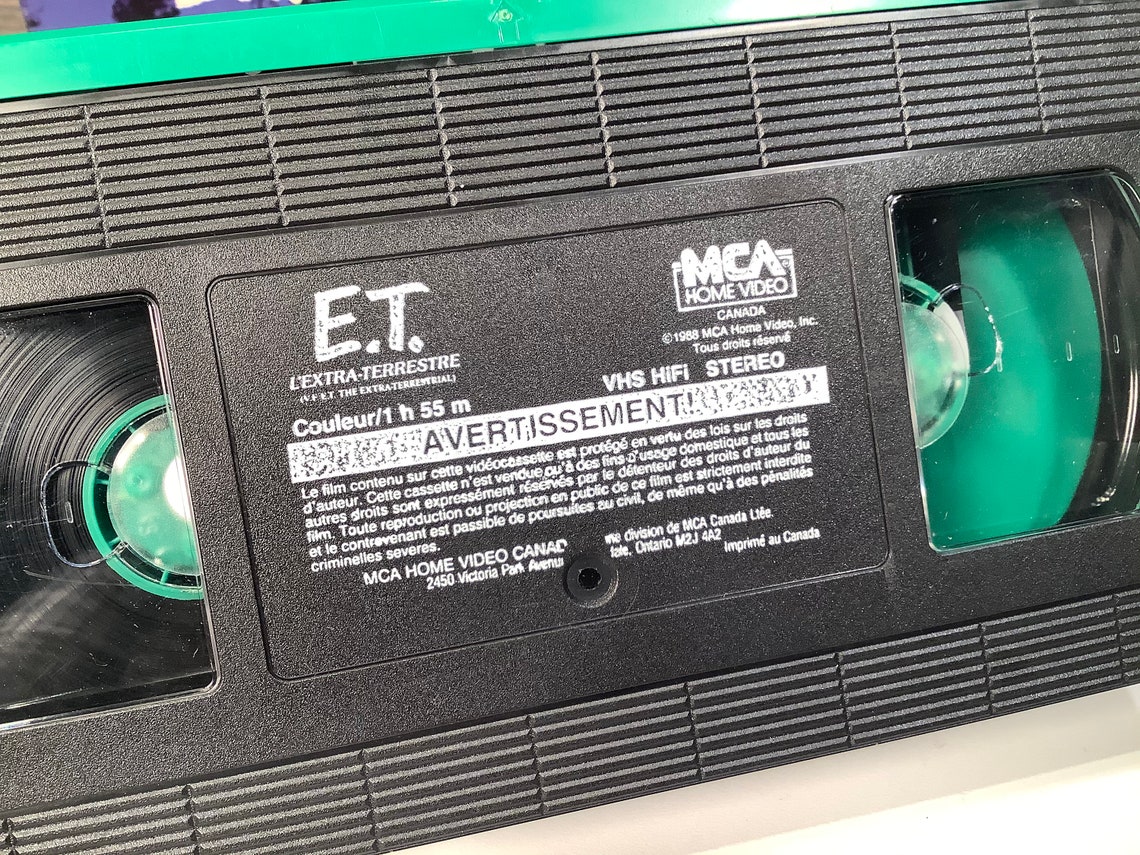 Vintage VHS E.T. the Extra Terrestrial 1982 Etsy UK