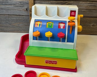 フィッシャープライス、レジスター、ビンテージ、子供、おもちゃ、子供
