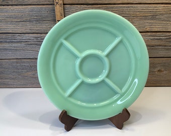 Vintage Fireking jadeite divided plate 40’