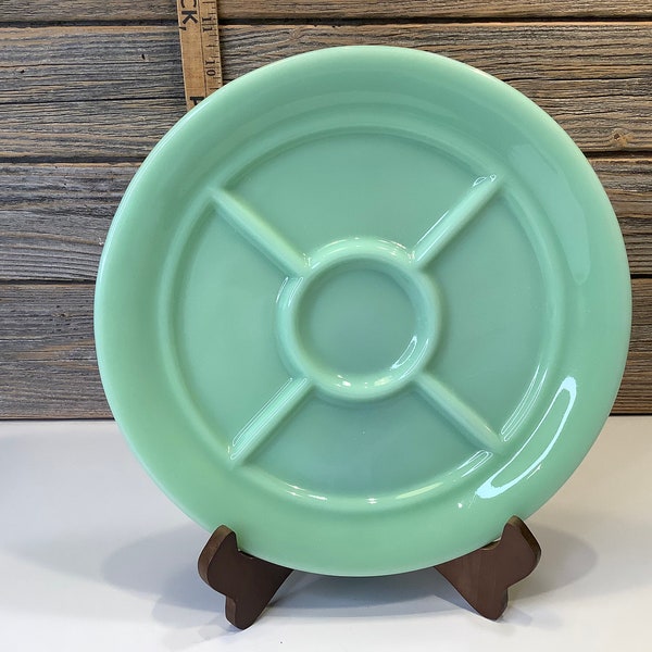 Vintage Fireking jadeite divided plate 40’
