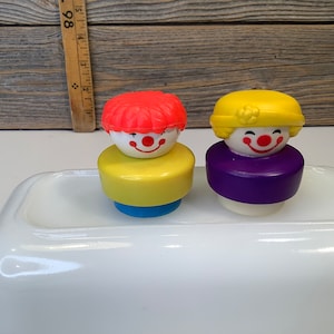 Vintage Fisher Price little people chunky circus clowns 1990