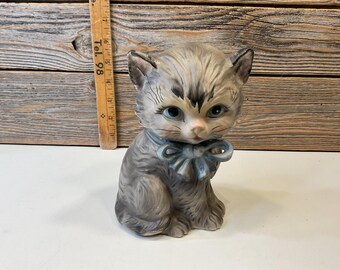 Vintage Lefton Japan Black Cat Wall Pocket: Rhinestone Eyes - Etsy
