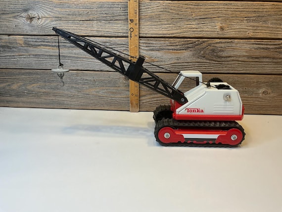 Vintage Tonka Crawler Crane Red With Hook - Etsy