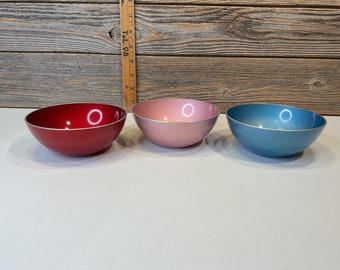 Vintage Emalox 3 bowls Norway 70’