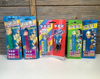 PEZ Set of 7 Bonbons Merry Music Maker Whistle Dispensers and