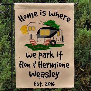 Home is Where We Park It, 5th Wheel Camping Sign , RV Decor ...