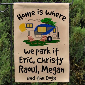 Home is Where We Park It, 5th Wheel Camping Sign , RV Decor ...